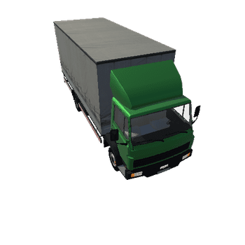 Cargo Truck With Interior_Green